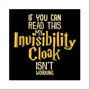 Invisibility Cloak Geek Book Movie Lover Kids Posters and Art